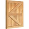 Ekena Millwork Framed Board-n-Batten Shutters w/Z-Bar, Rough Sawn Western Red Cedar, 21 1/2W x 24H, PR RBF06Z21X024RWR - alternate 3